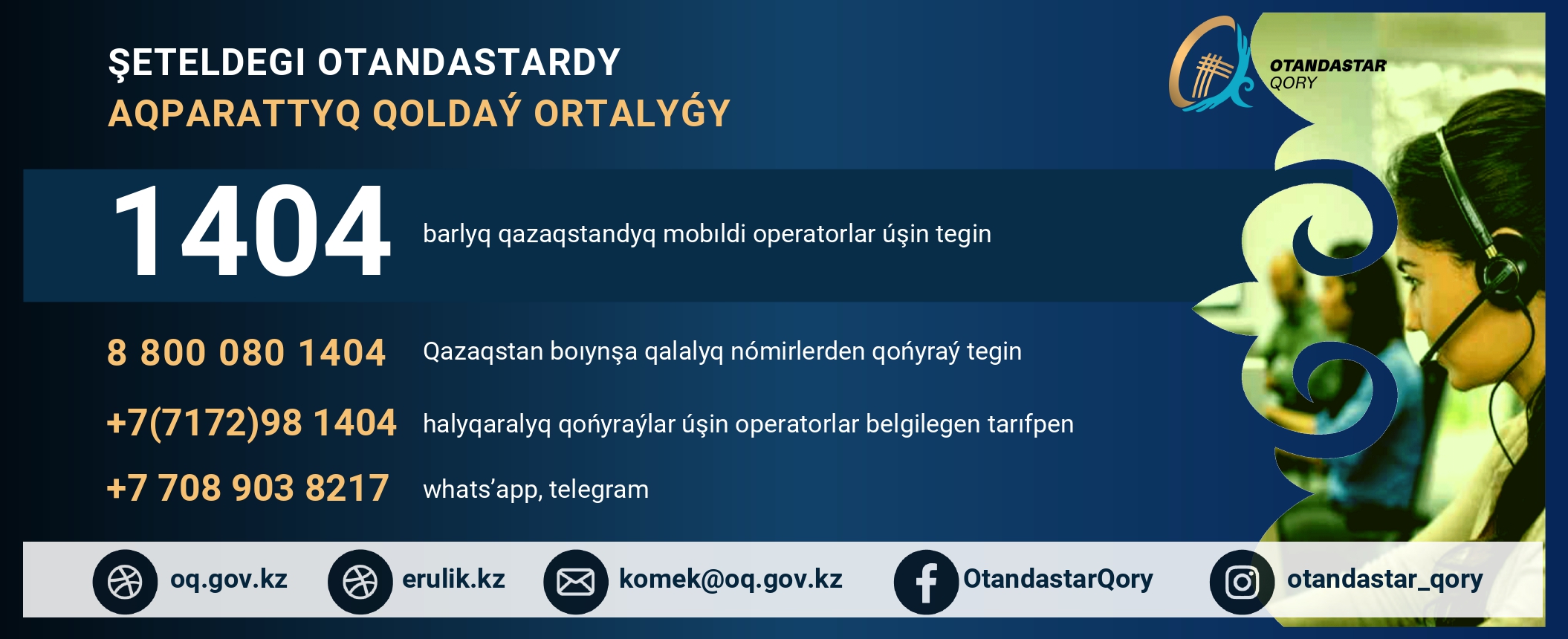 Отандастар Қорымен байланыс туралы