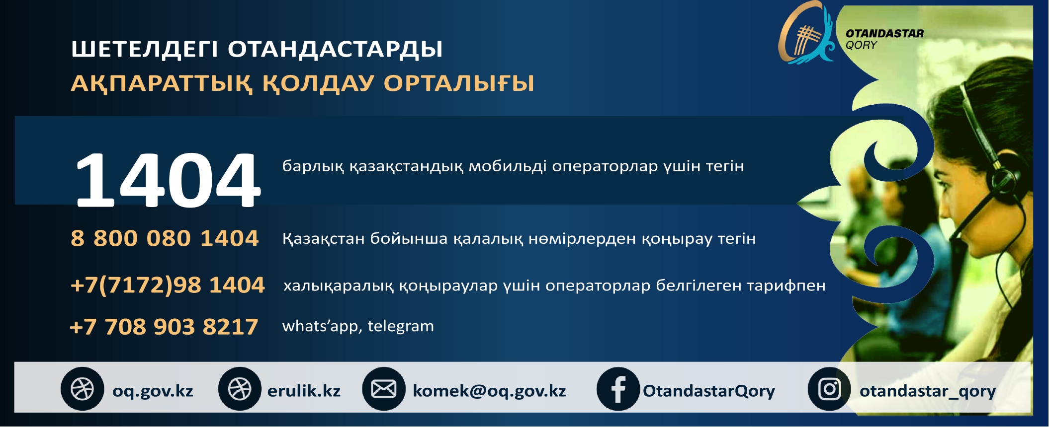 ШЕТЕЛДЕГІ ОТАНДАСТАРДЫ АҚПАРАТТЫҚ ҚОЛДАУ ОРТАЛЫҒЫ