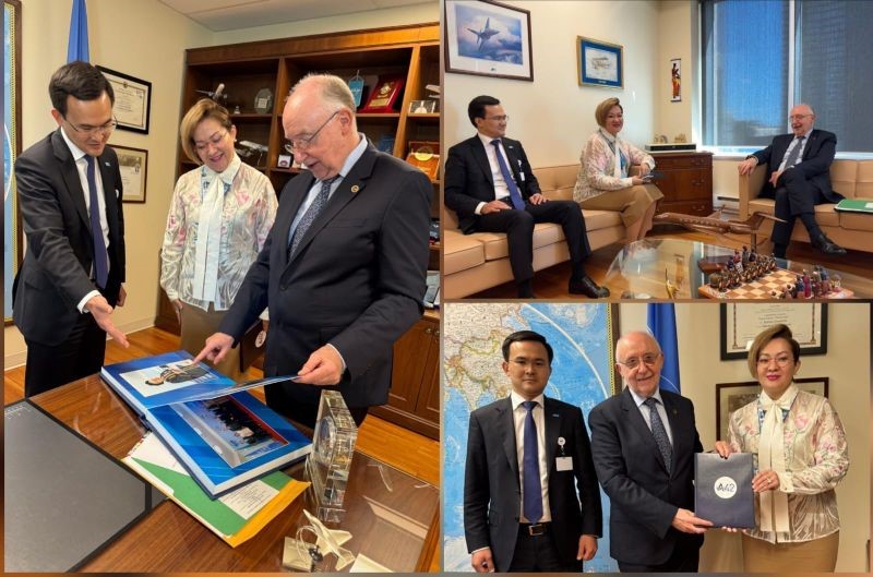 На 42-й Ассамблее ИКАО Глава делегации Казахстана принята Президентом Совета ИКАО