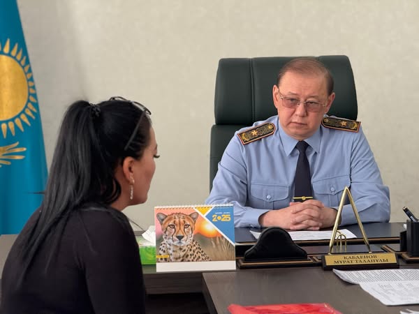 Облыстың бас полицейі азаматтарды қабылдады