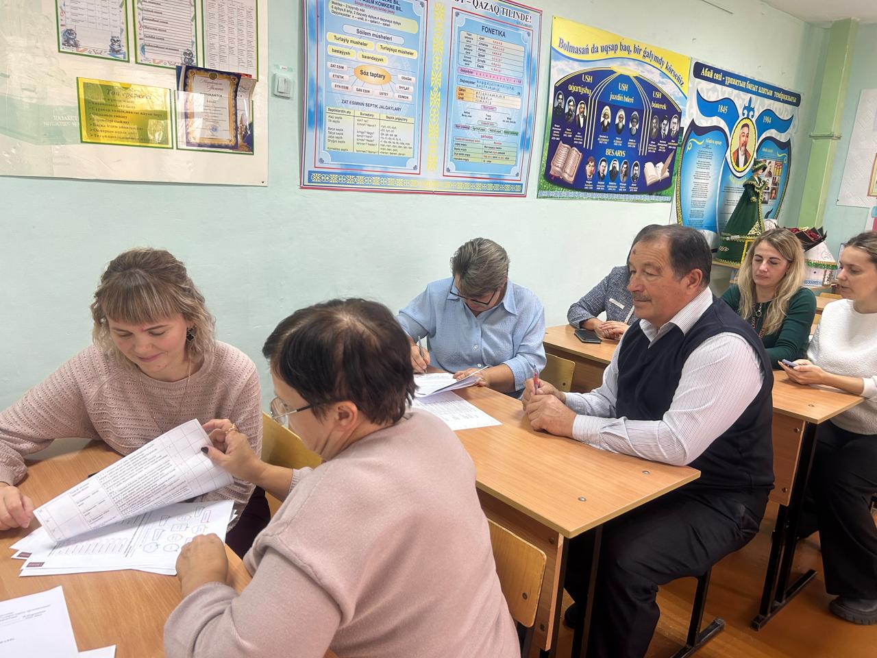Винное ауылында мемлекеттік тіл үйренушілермен өткен сабақ