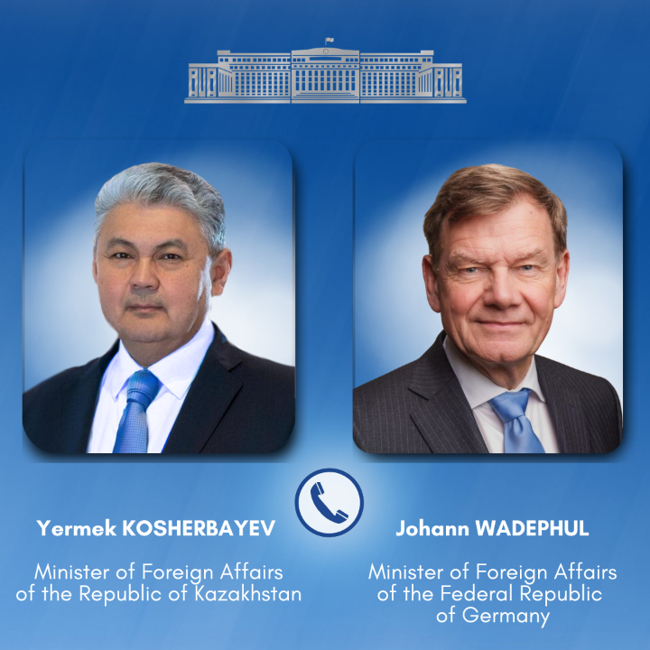 Foreign Ministers of Kazakhstan and Germany Hold Telephone Conversation
