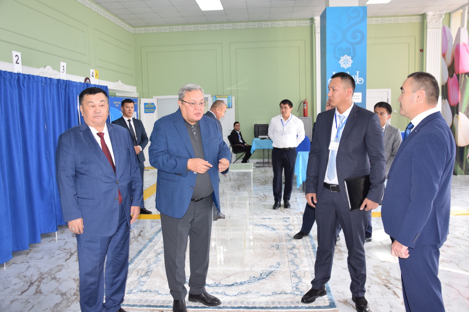 Жамбыл ауданына ҚР Орталық сайлау комиссиясы төрағасының орынбасары Мұхтар Тілдәбекұлы арнайы келіп, дайындық барысымен танысты.