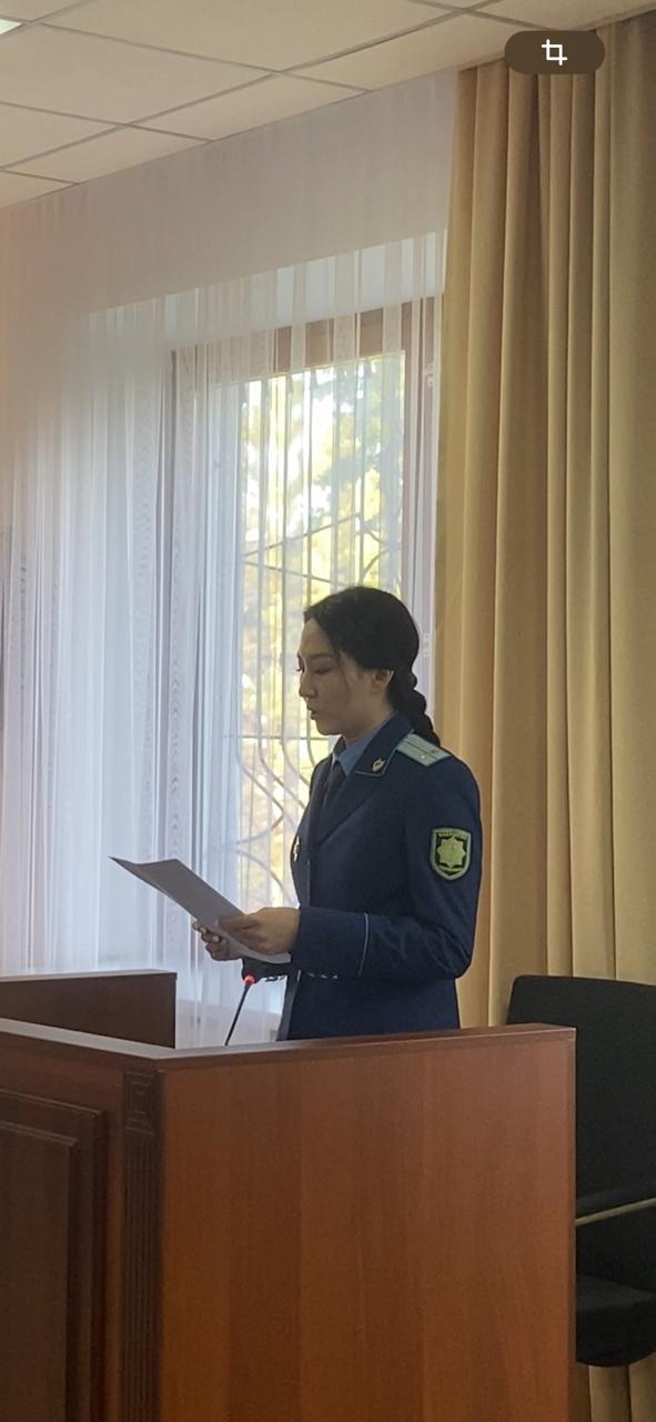 Бурабай ауданының прокуратурасымен «Заң мен Тәртіп» нарративі аясында көрсетілімді сот процесі ұйымдастырылды