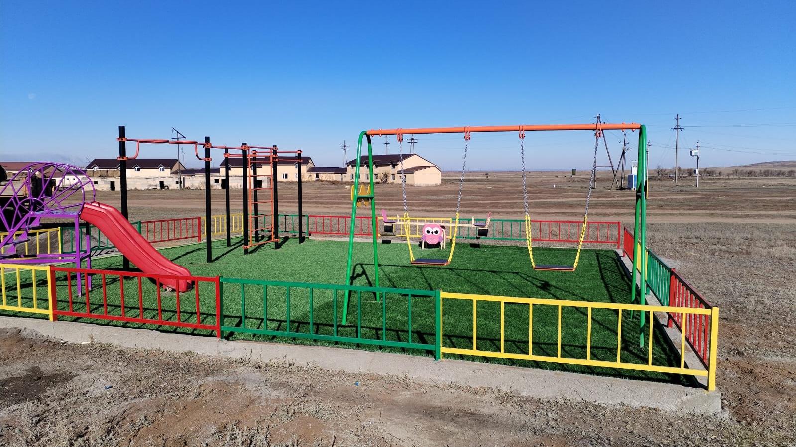Бұқар жырау ауданының Көкпекті ауылында жаңа балалар ойын алаңы ашылды