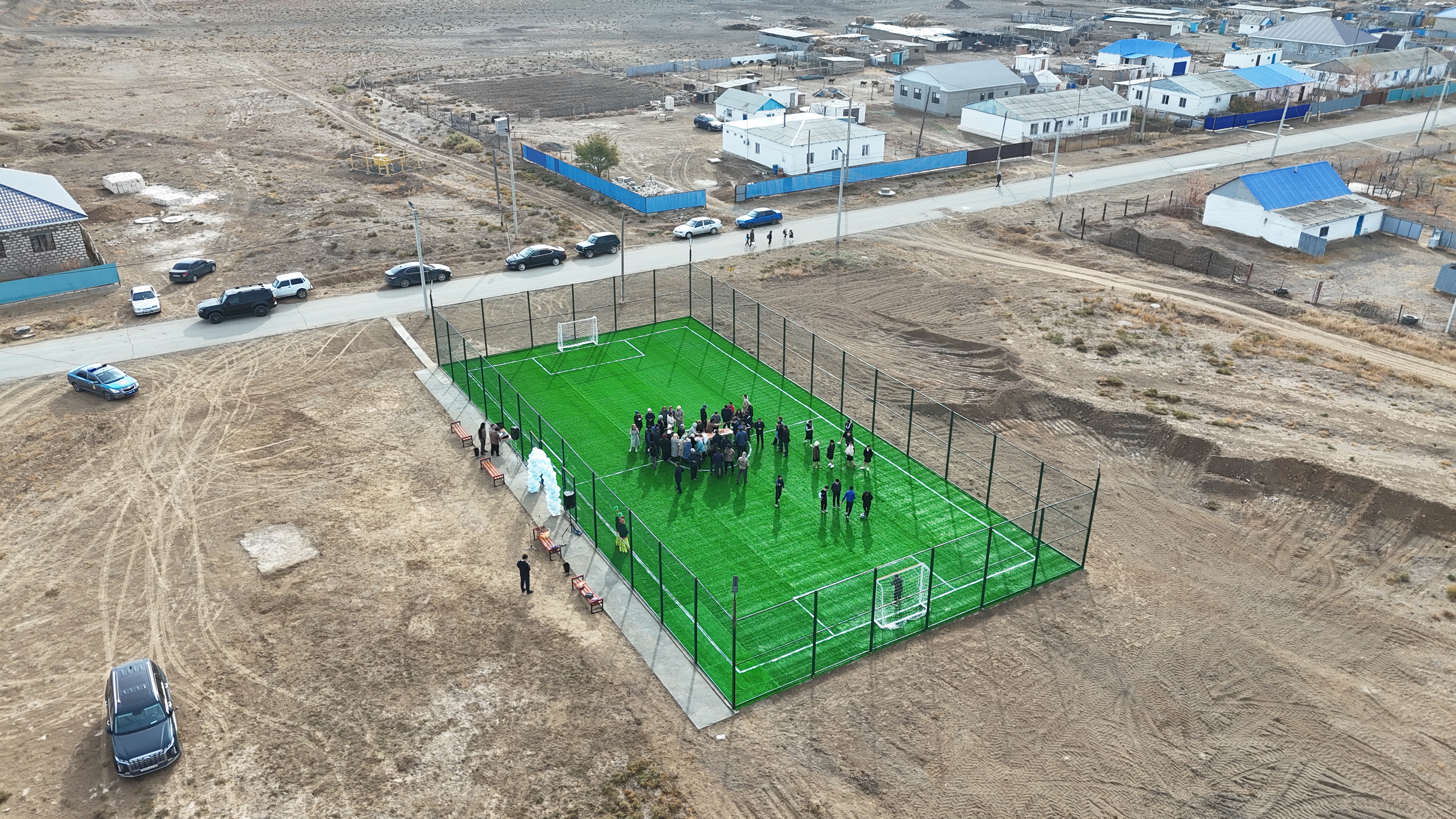 В селе Енбекшил открылась новая «Спортивная площадка»