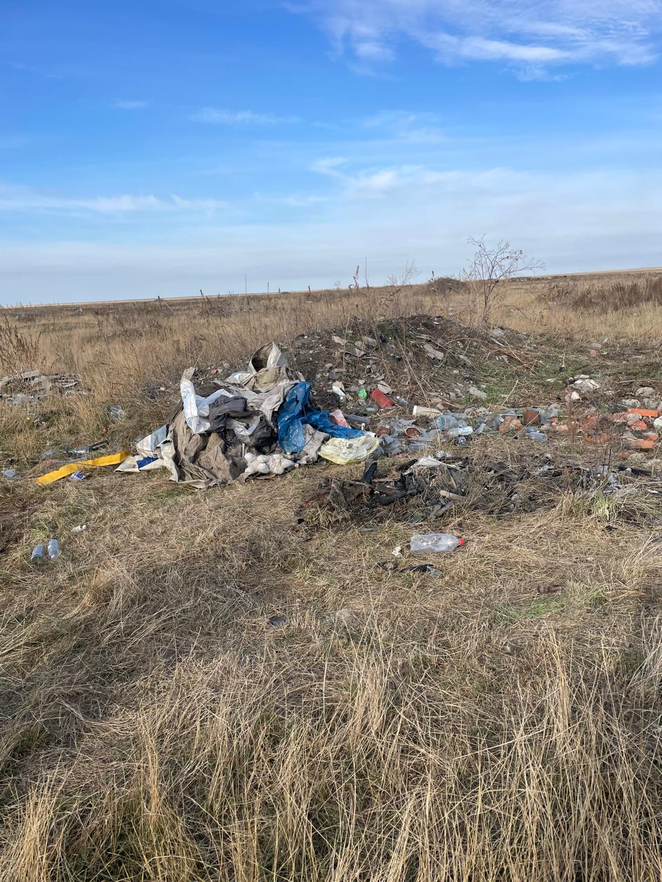 Очистка свалки в селе Лысановка.