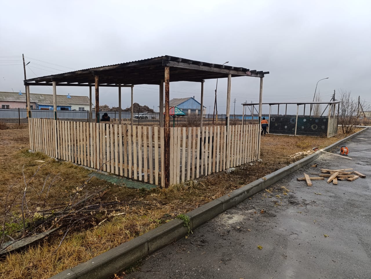 ограждение летских площадок Коктальской школы