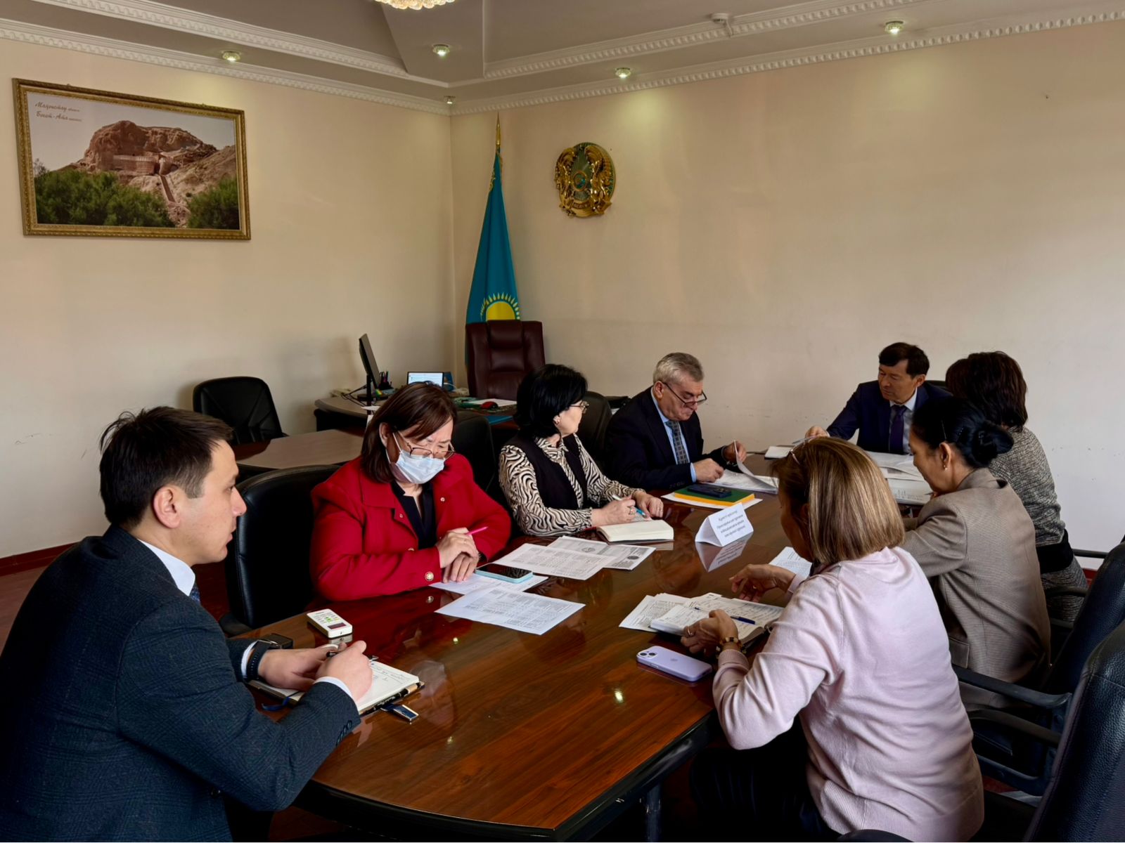 Маңғыстау облысының санитариялық-эпидемиологиялық бақылау департаменті басшысы М.У.Сербаевтың төрағалығымен 2025 жылдың 9 айы қорытындысы бойынша  зертханалық зеттеулерге байланысты мемлекеттік тапсырыстың орындалуы жөнінде жиналыс өткізілді.