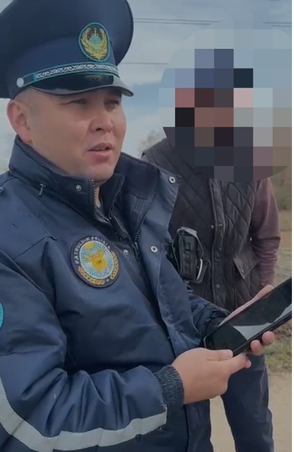В Акмолинской области патрульные задержали злостного нарушителя ПДД