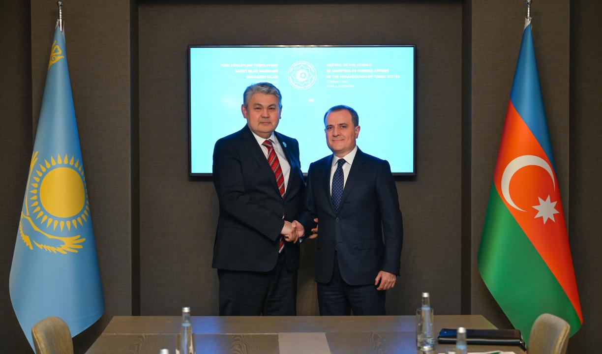 Kazakh Foreign Minister Hold a Series of Bilateral Meetings on the Sidelines of the OTS Summit in Gabala