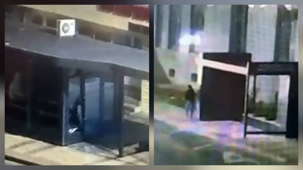 В Астане установлен мужчина, разбивший стекло автобусной остановки