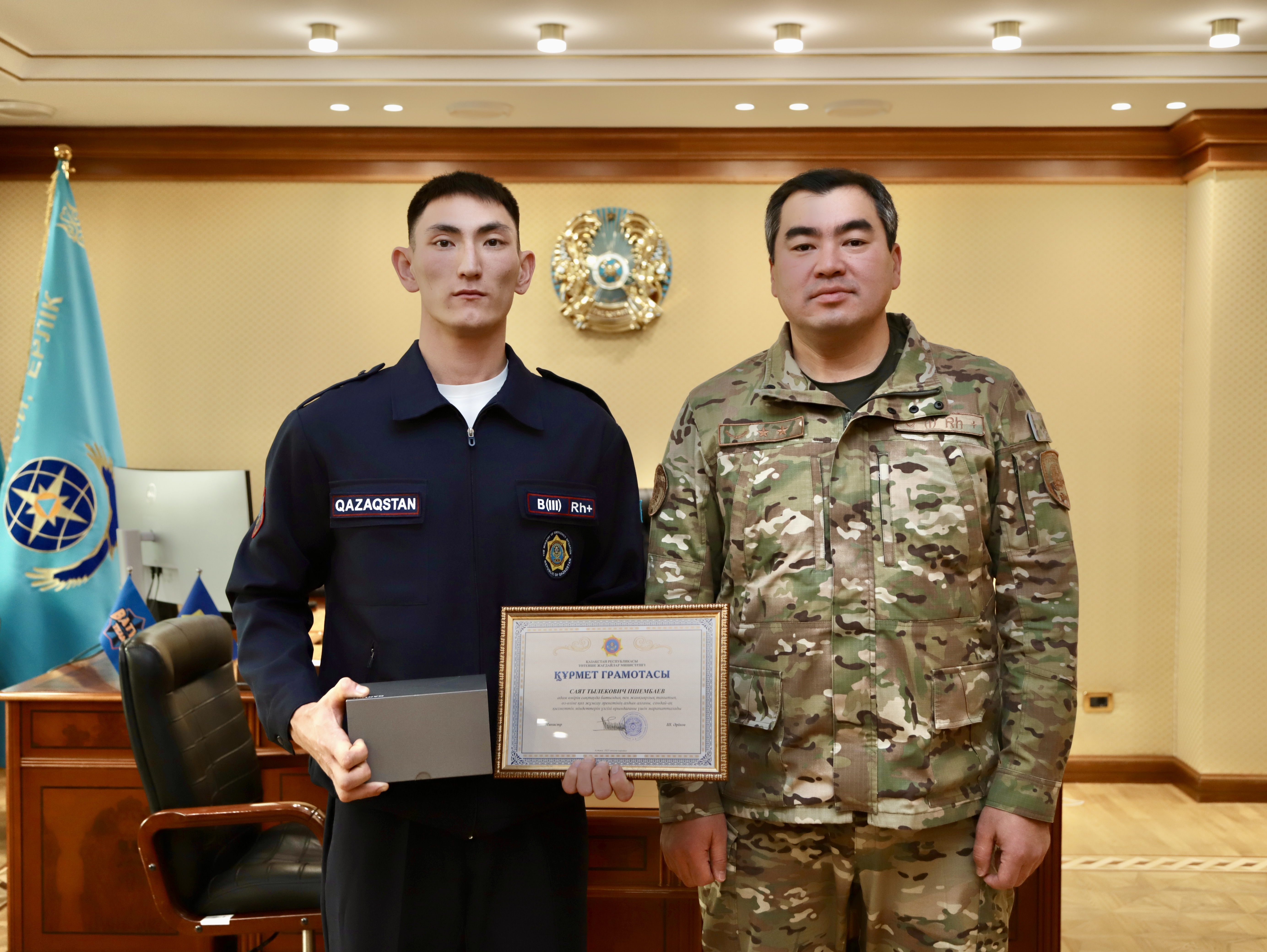 САЯТ ПШЕМБАЕВ НАГРАЖДЁН ЗА ПРОЯВЛЕННЫЙ ГЕРОИЗМ