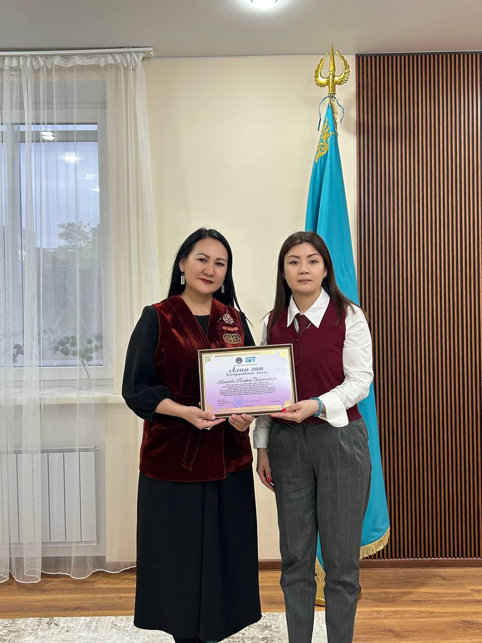 «Қостанай таңы» газетінің директоры-бас редакторы Кенжеш Аманова марапатталды