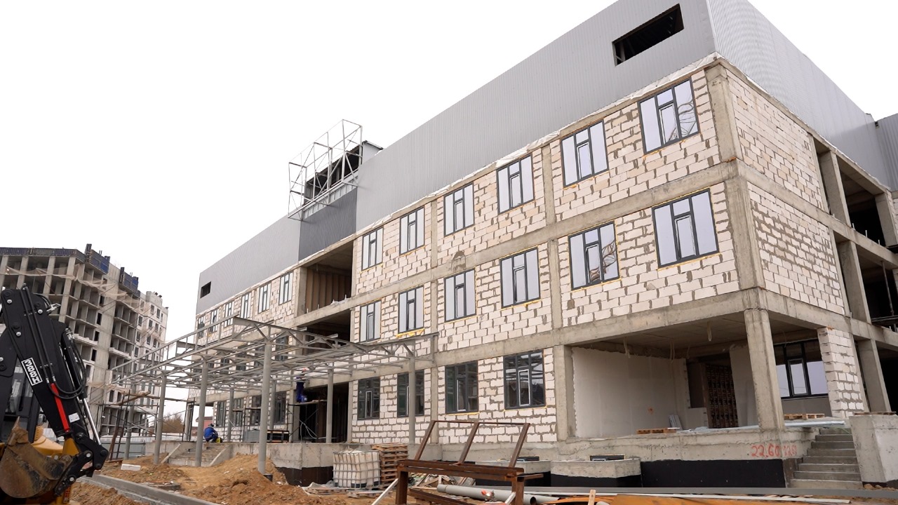 Нұрсаядағы жаңа емхана құрылысының 60 пайызы аяқталды