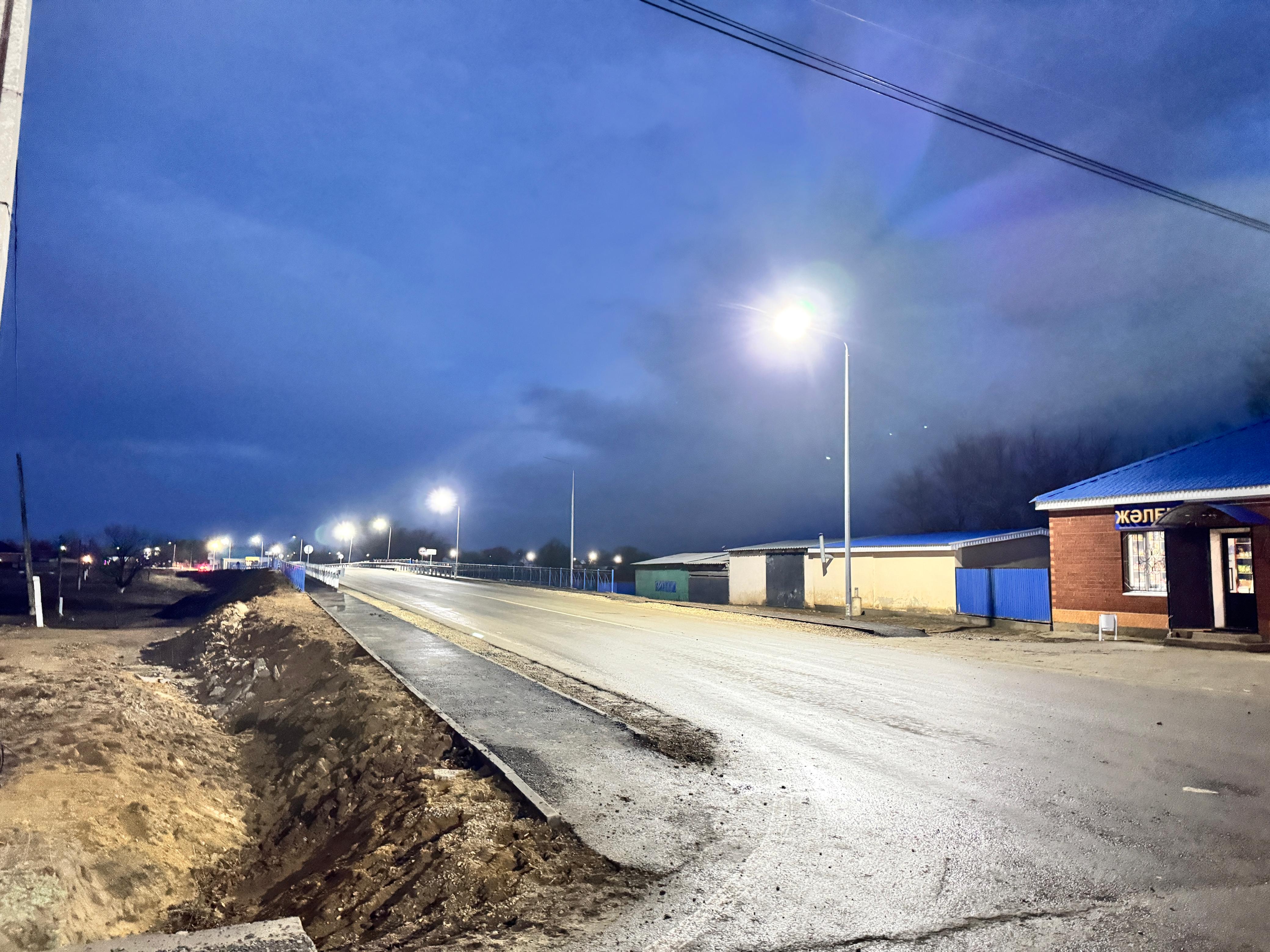 Ауылдың түнгі жарықтары қалыпқа келтірілді