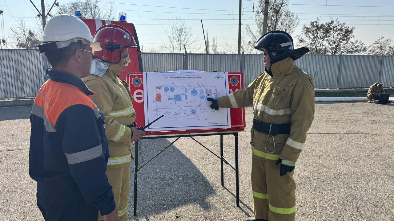 Жанармай қоймасындағы шартты өрт дер кезінде сөндірілді!