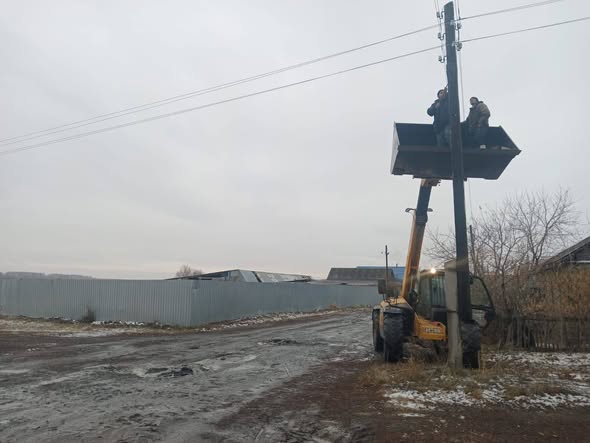 Пресноредут ауылдық округі бойынша көше шамдары ауыстырылды және орнатылды