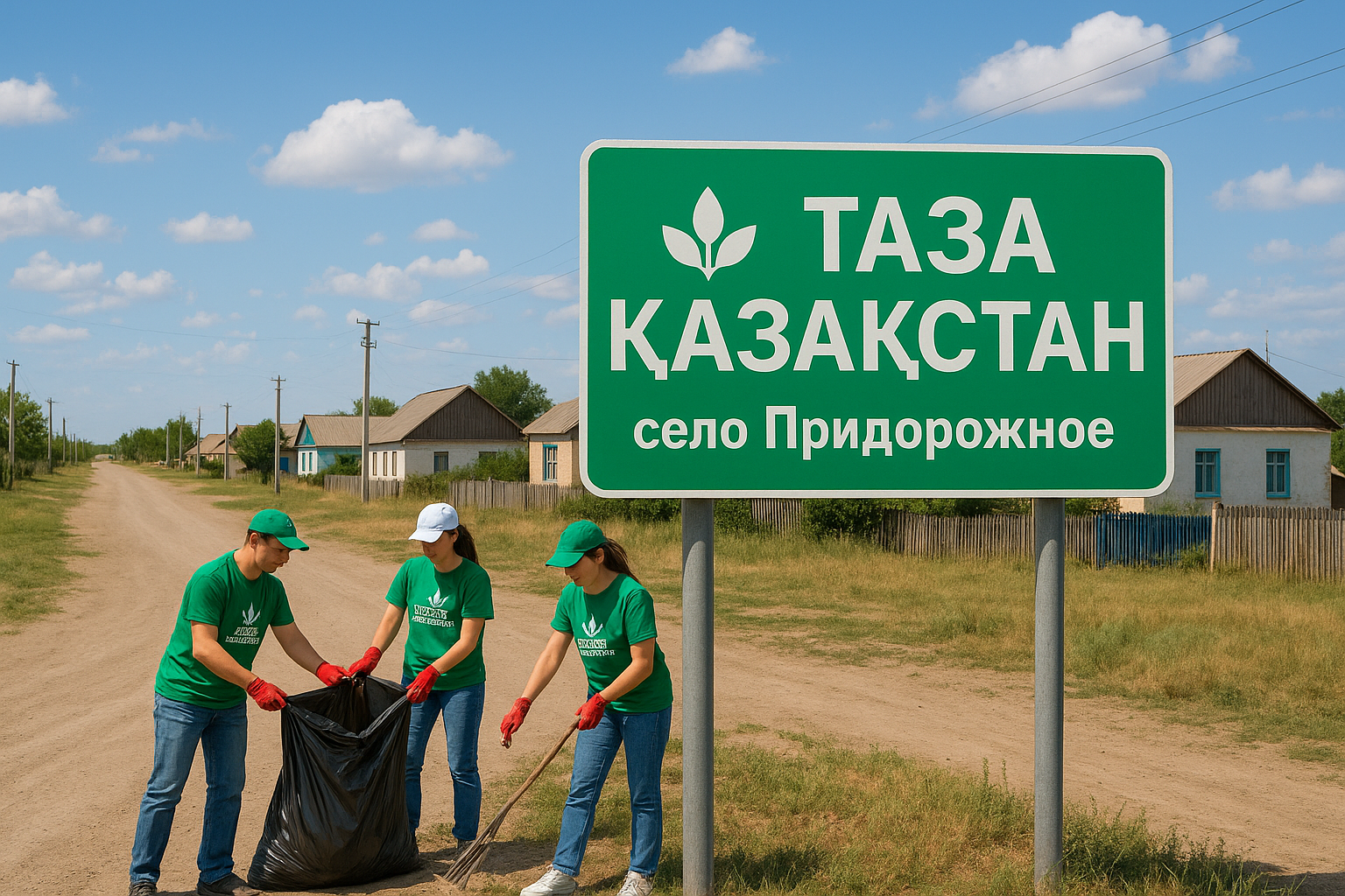 Акция «Таза Қазақстан» в Воронежском сельском округе.
