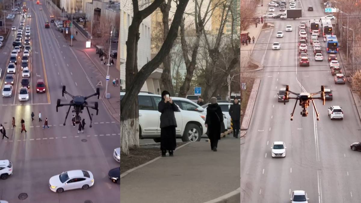 Видеомониторинг с воздуха: как дроны помогают полиции Астаны контролировать город