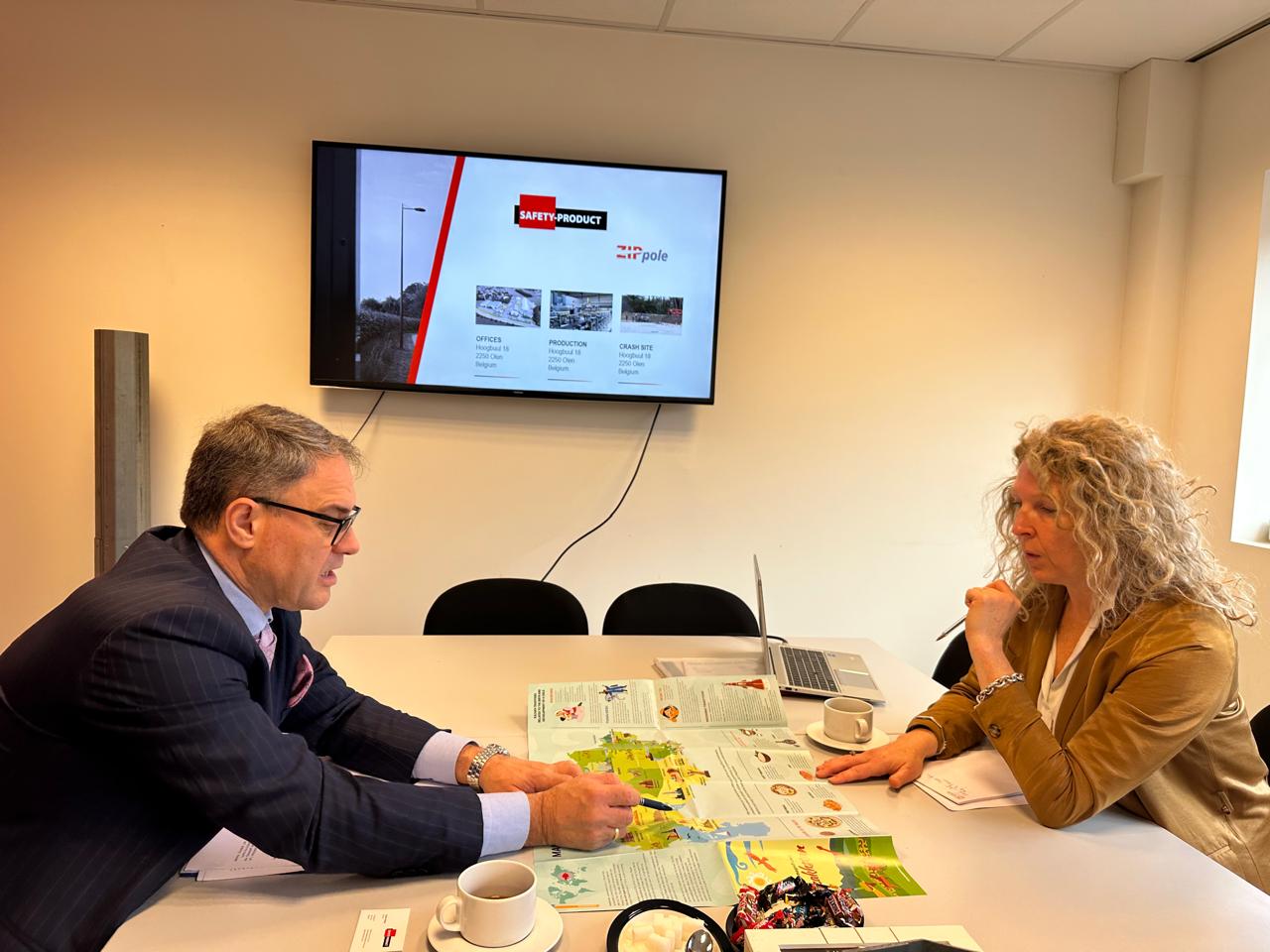 Жол қауіпсіздік саласындағы ынтымақтастық перспективалары бельгиялық Safety Product компаниясымен талқыланды