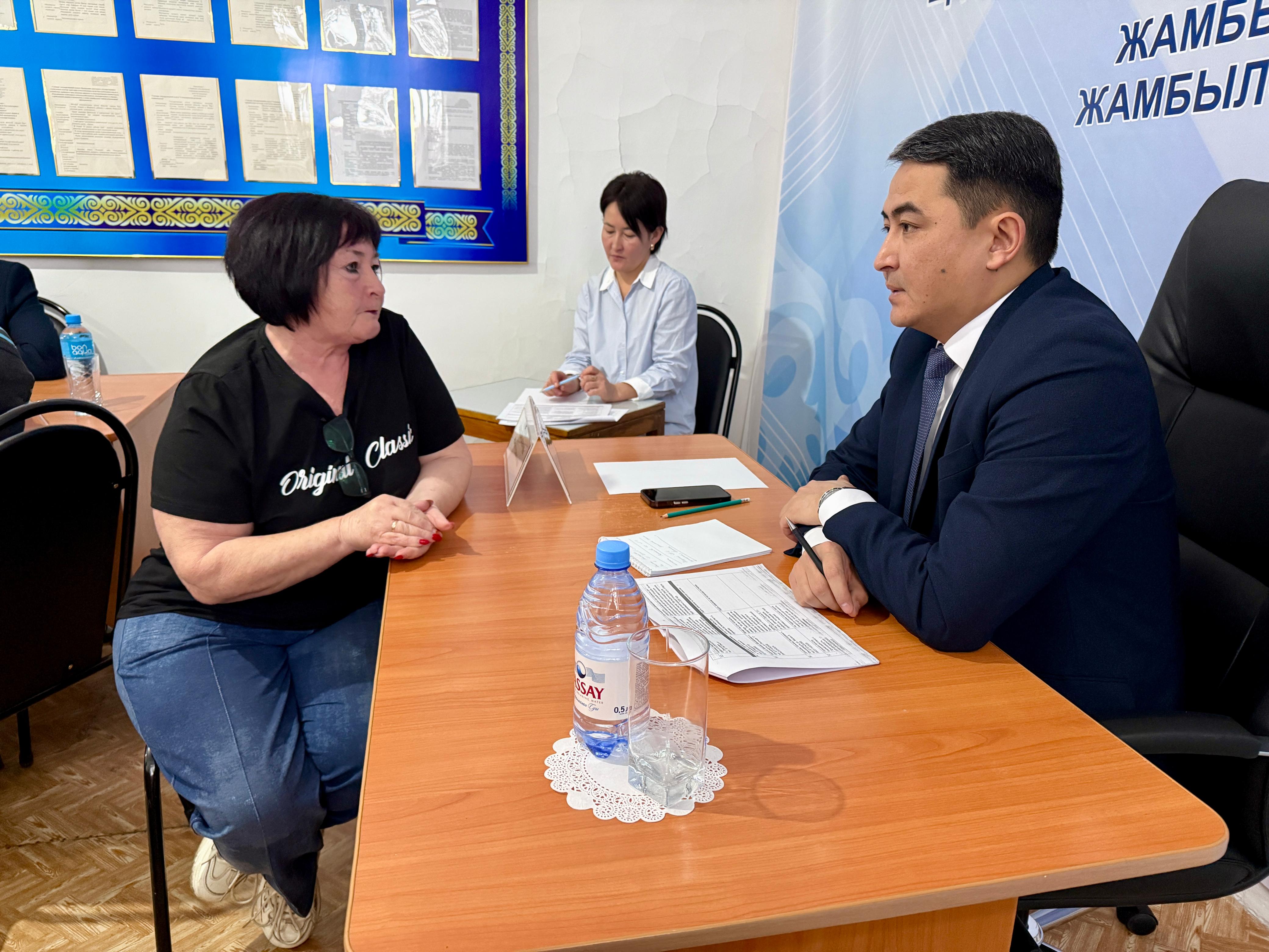 В районном акимате состоялся личный приём граждан
