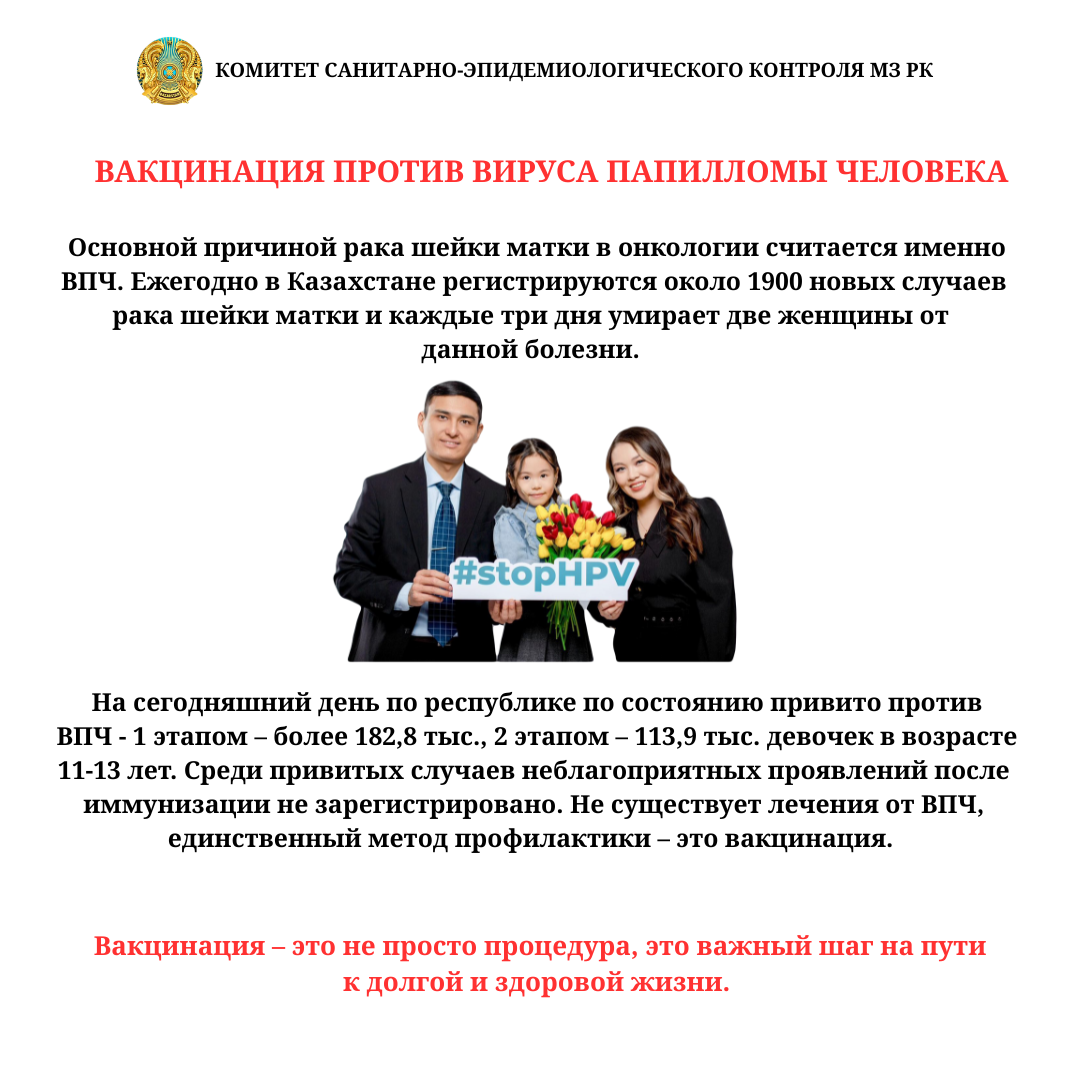 Вакцинация против ВПЧ защищает от рака шейки матки