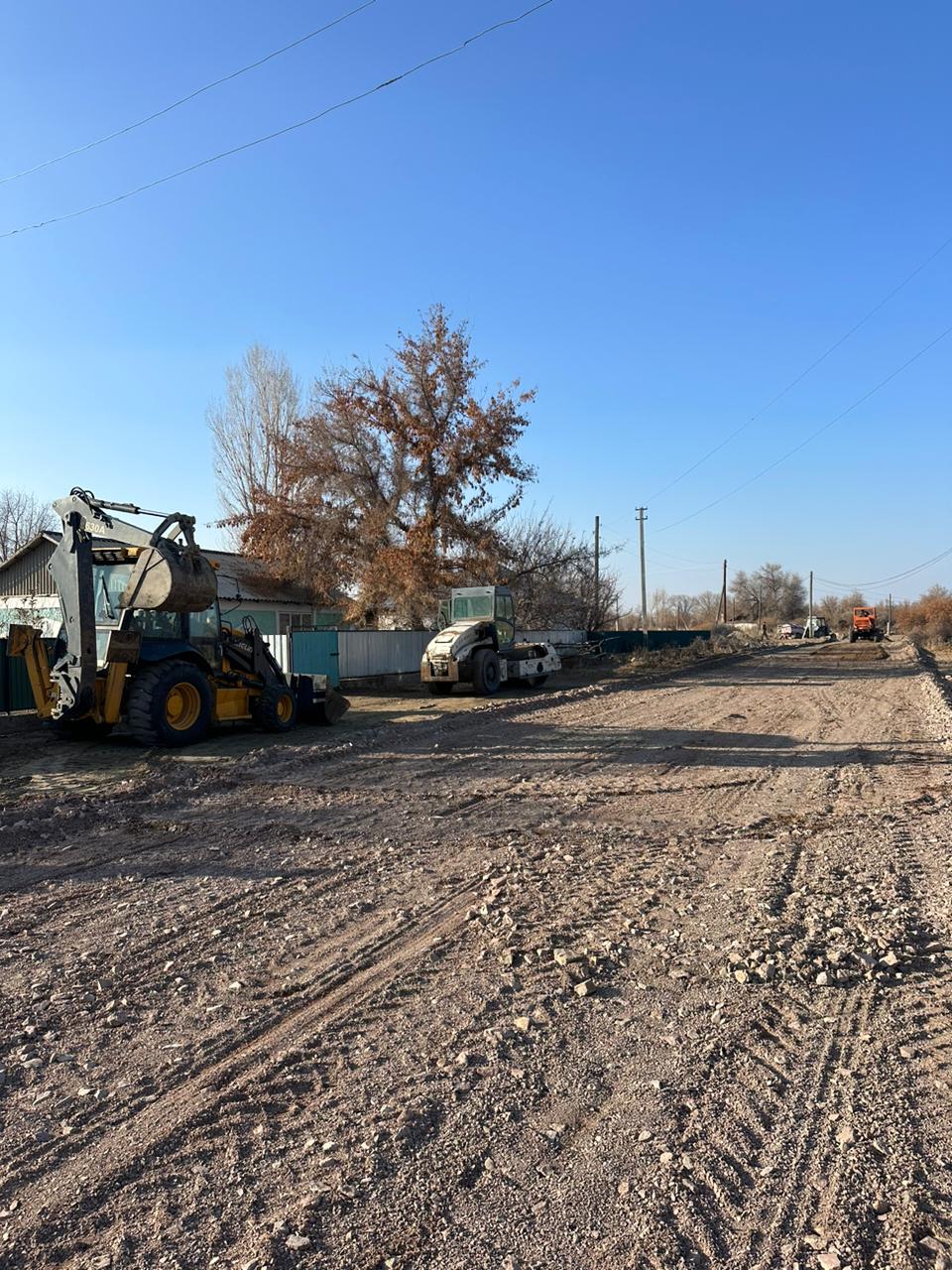 Аэродромная көшесінде жол жөндеу жұмыстары жүргізілуде