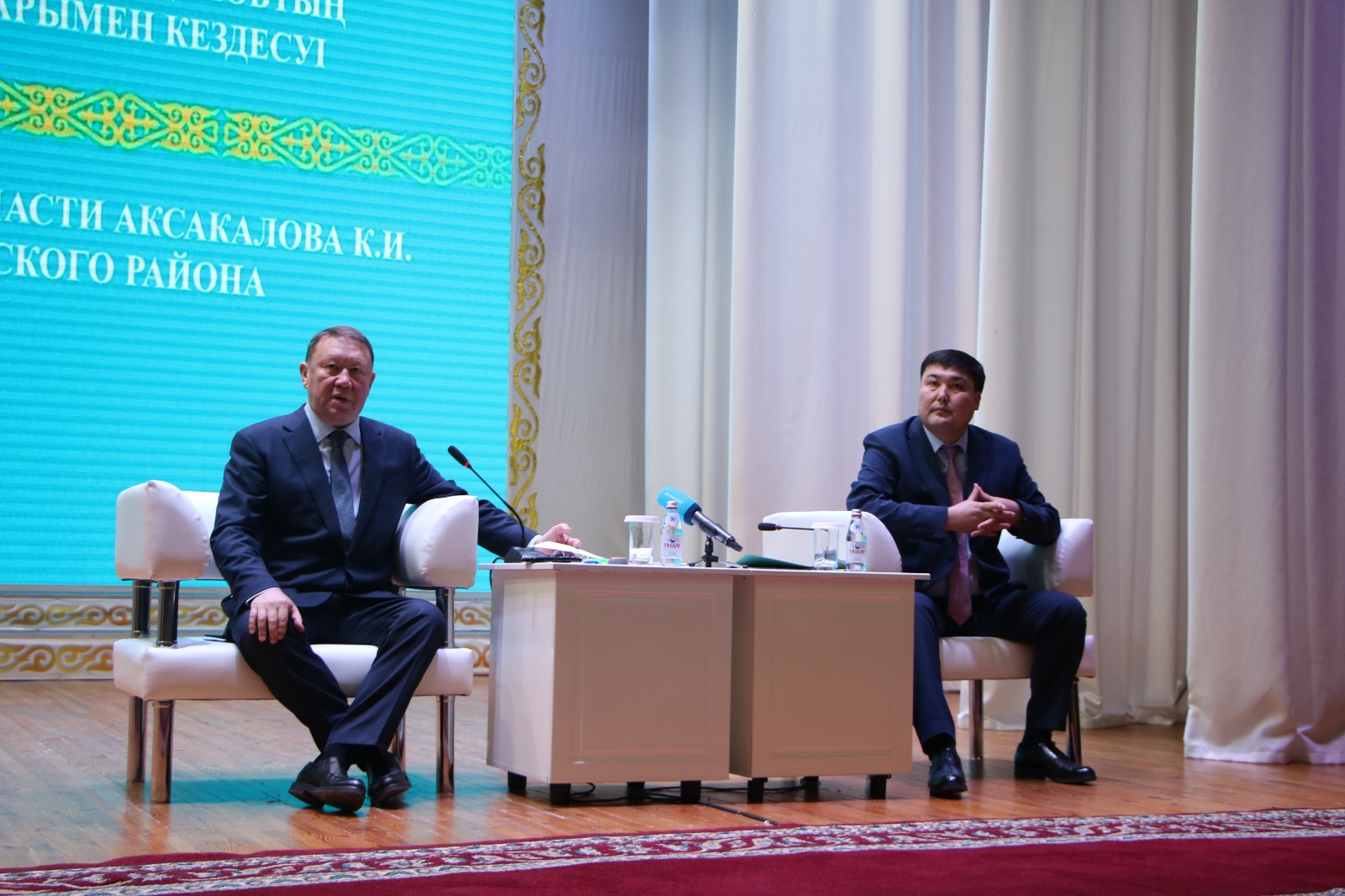 Встреча акима Костанайской области Аксакалова К.И. с населением Карабалыкского района.