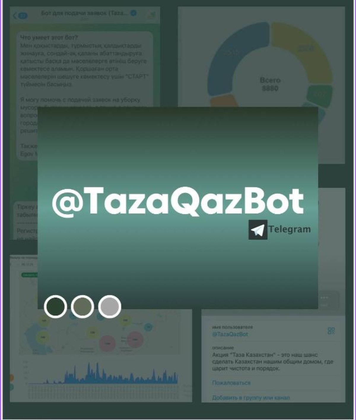 В текущем году через телеграм-чат-бот @TazaQazBot поступило более 24 тыс. обращений