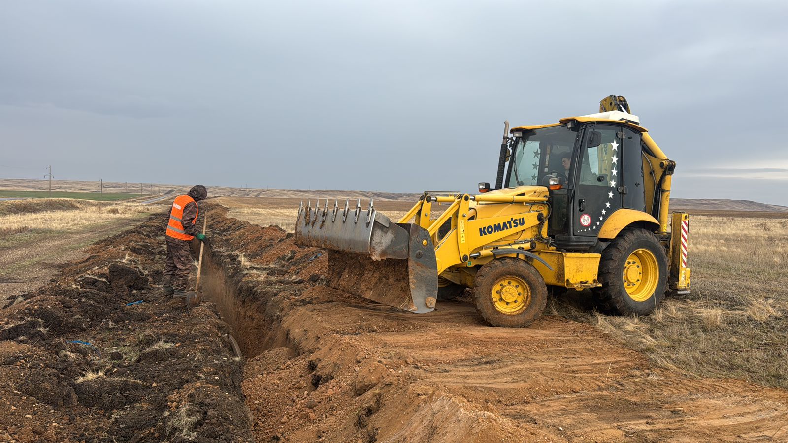 Работы по газификации сел Покровка и Полтавка