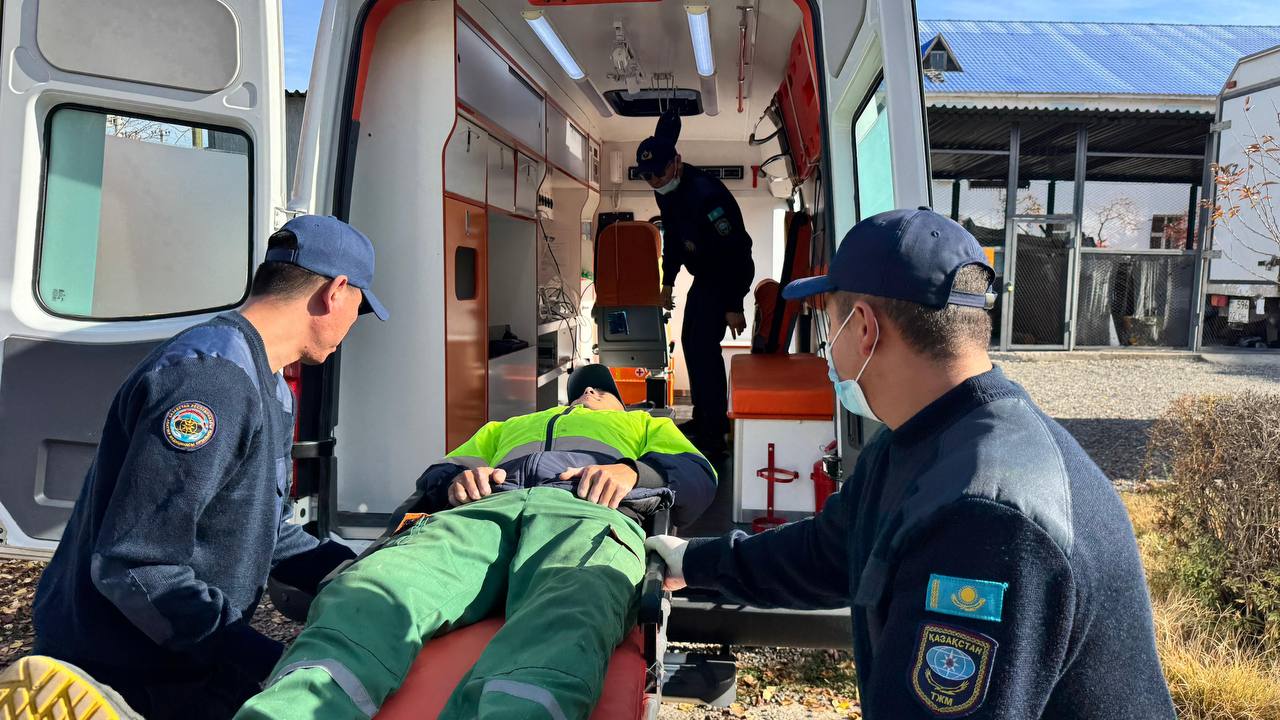 В Таразе прошло пожарно-тактическое занятие