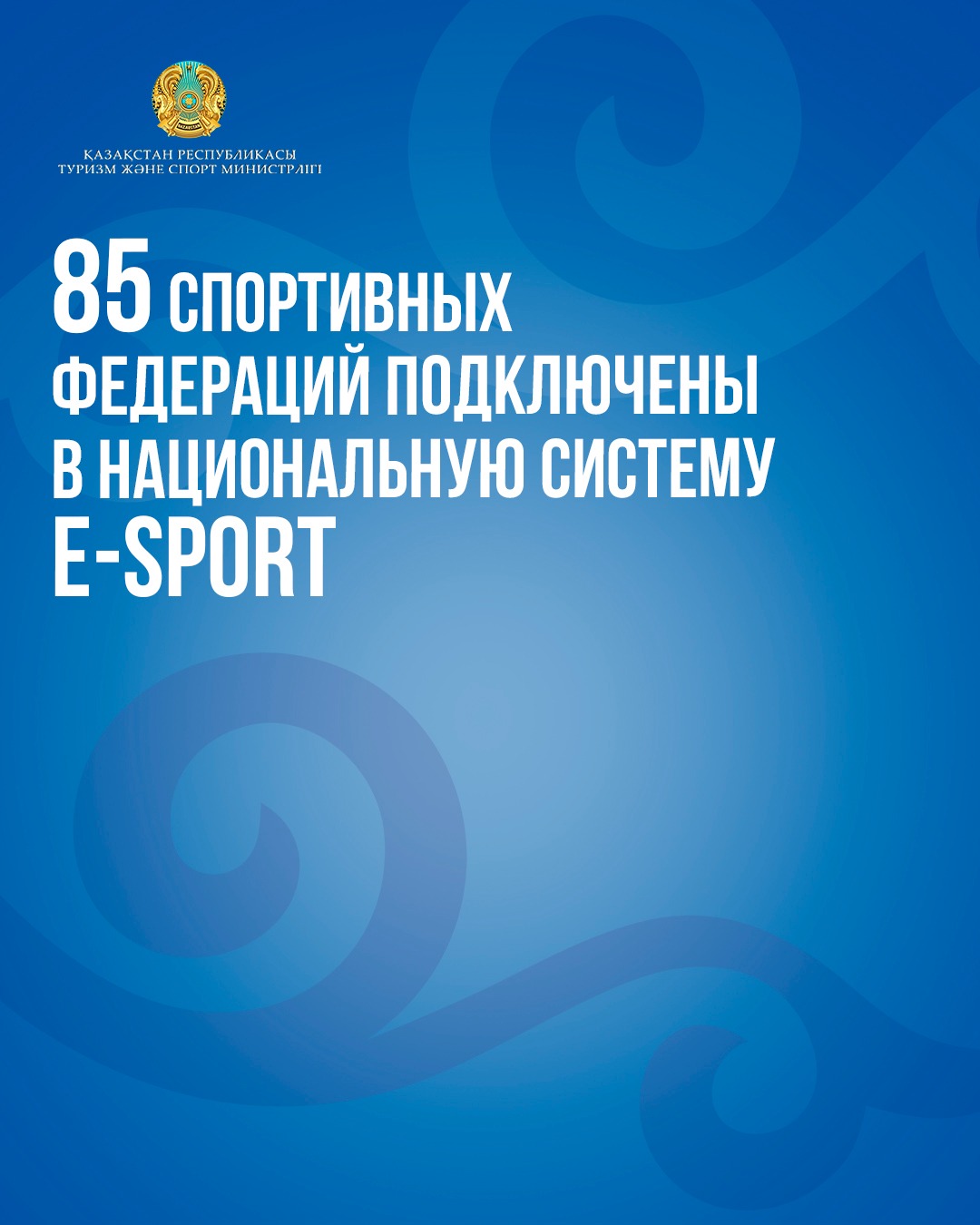 85 спортивных федераций подключены в национальную систему E-sport