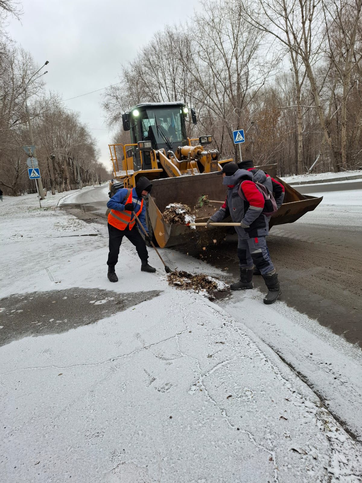 Прошлой ночью на фоне дождя, перешедшего в снег, произошло резкое понижение температуры воздуха
