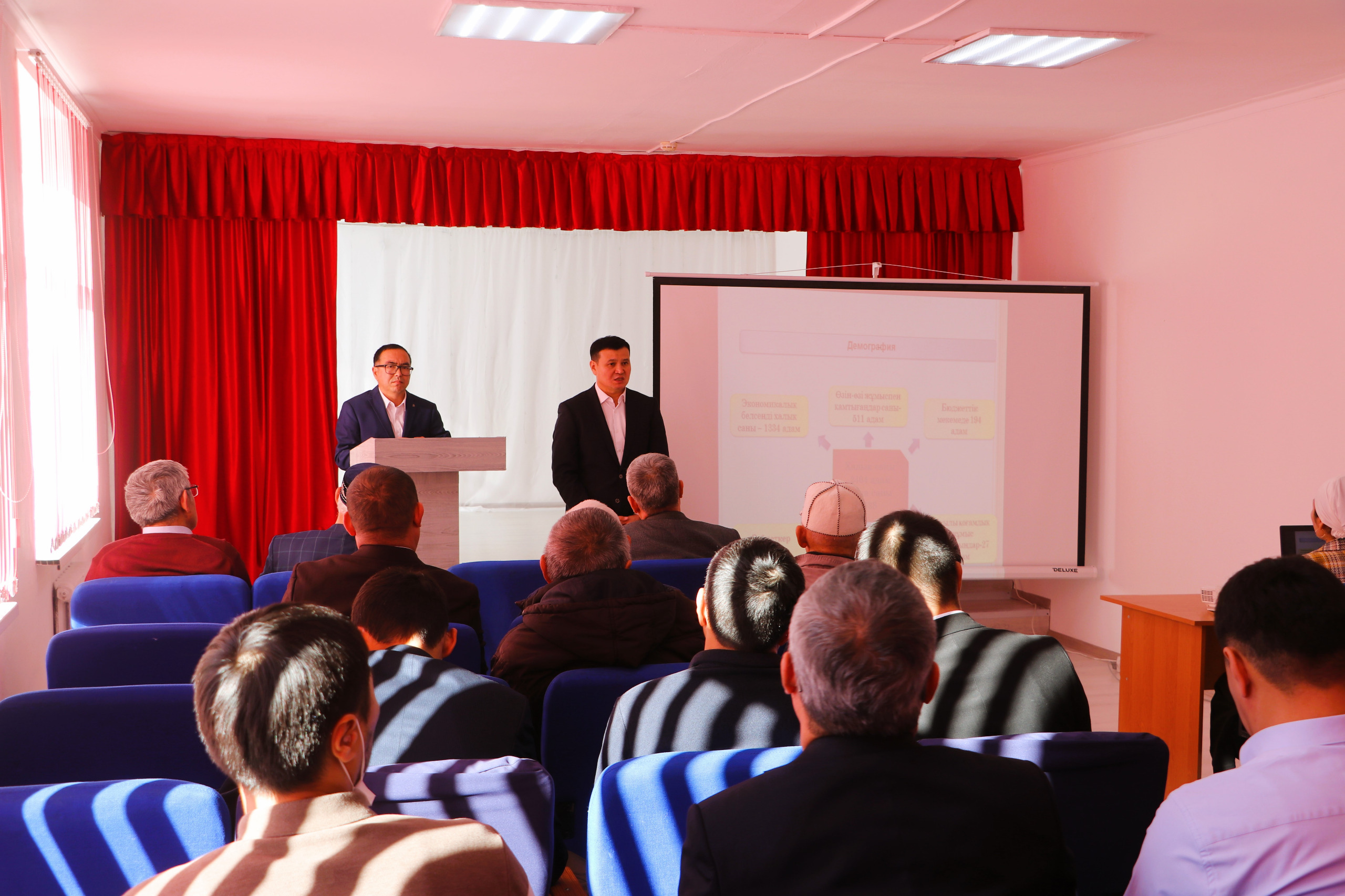 В ГОРОДЕ ТЕМИР СОСТОЯЛАСЬ ОТЧЕТНАЯ ВСТРЕЧА АКИМА РАЙОНА