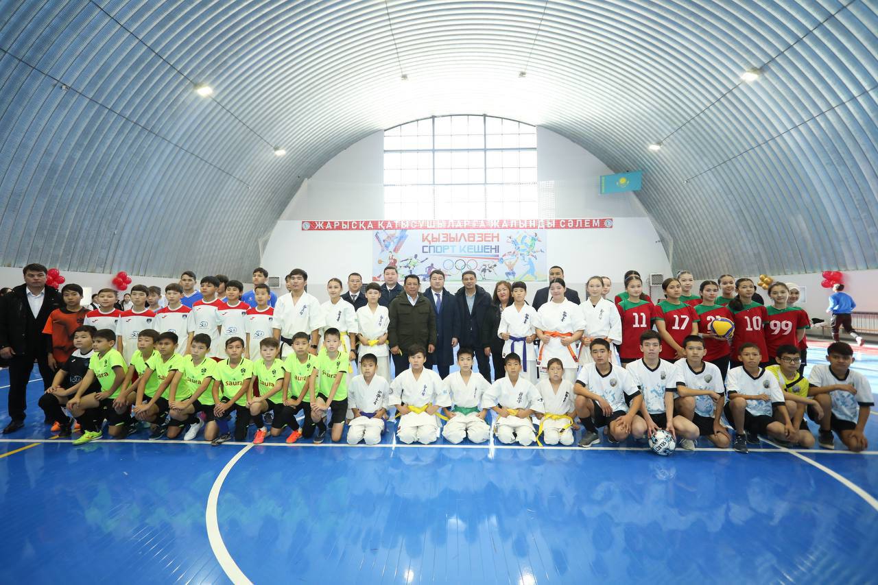 Нурдаулет Килыбай принял участие в открытии нового спортивного комплекса в Тупкараганском районе