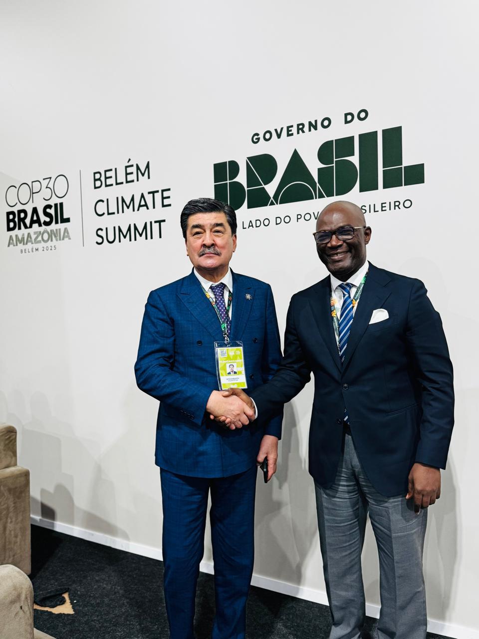 Әлемдік көшбасшылар саммиті аясында Қазақстан Республикасының экология және табиғи ресурстар министрі Ерлан Нысанбаев Залал мен шығындарға ден қою қорының атқарушы директоры Ибрагима Шейх Дионг мырзамен екіжақты кездесу өткізді