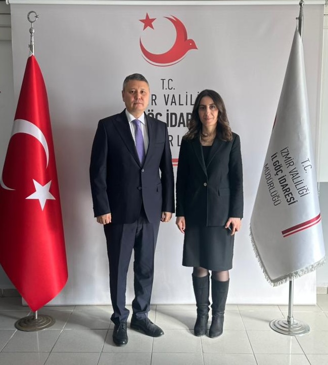 Қазақстан Республикасының Измир қаласындағы Бас консулы Бауыржан Ақатаев провинциялық Көші-қон басқармасының директоры Дерья Эрдоганмен кездесу өткізді