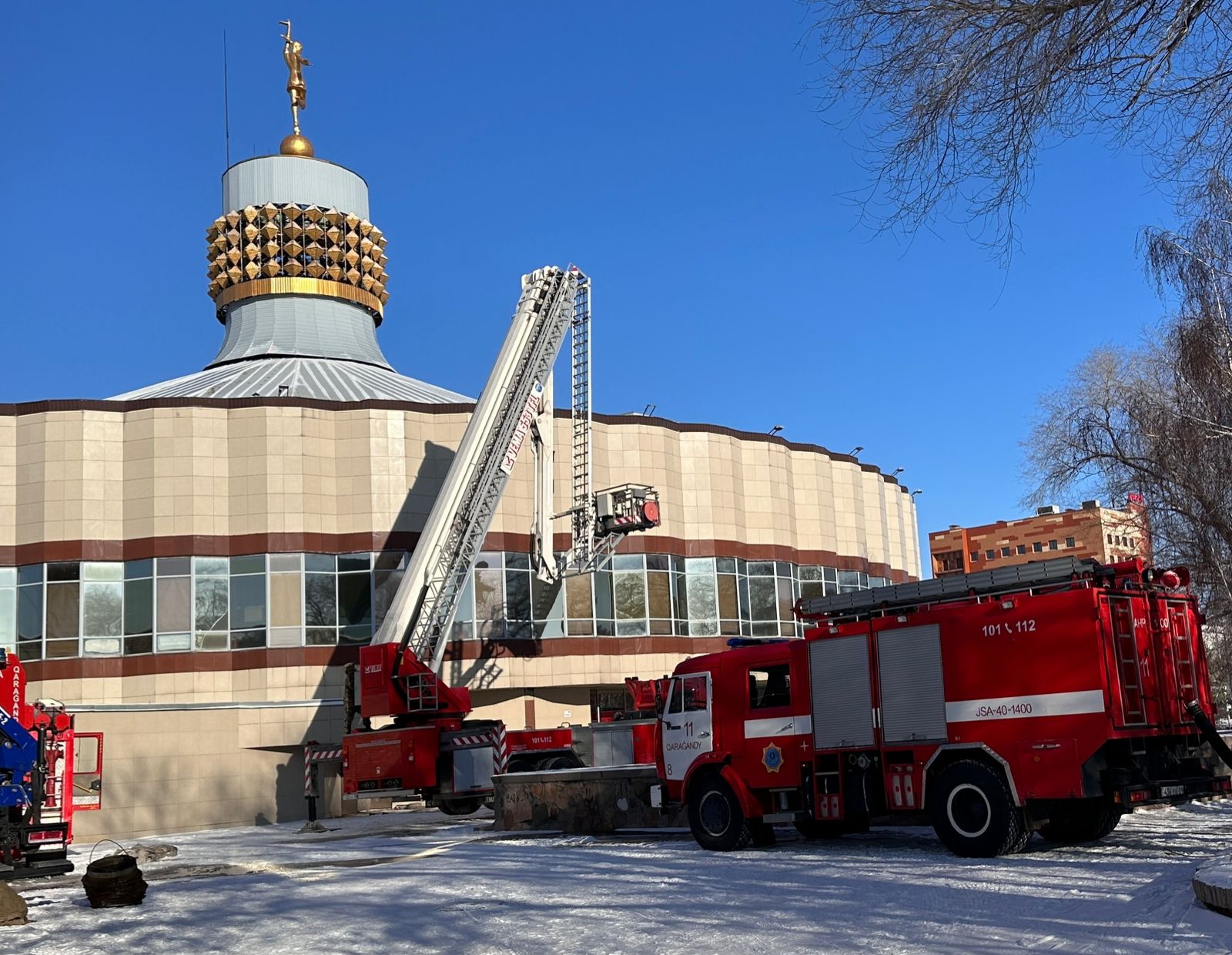 В Карагандинском цирке прошли пожарно-тактические учения