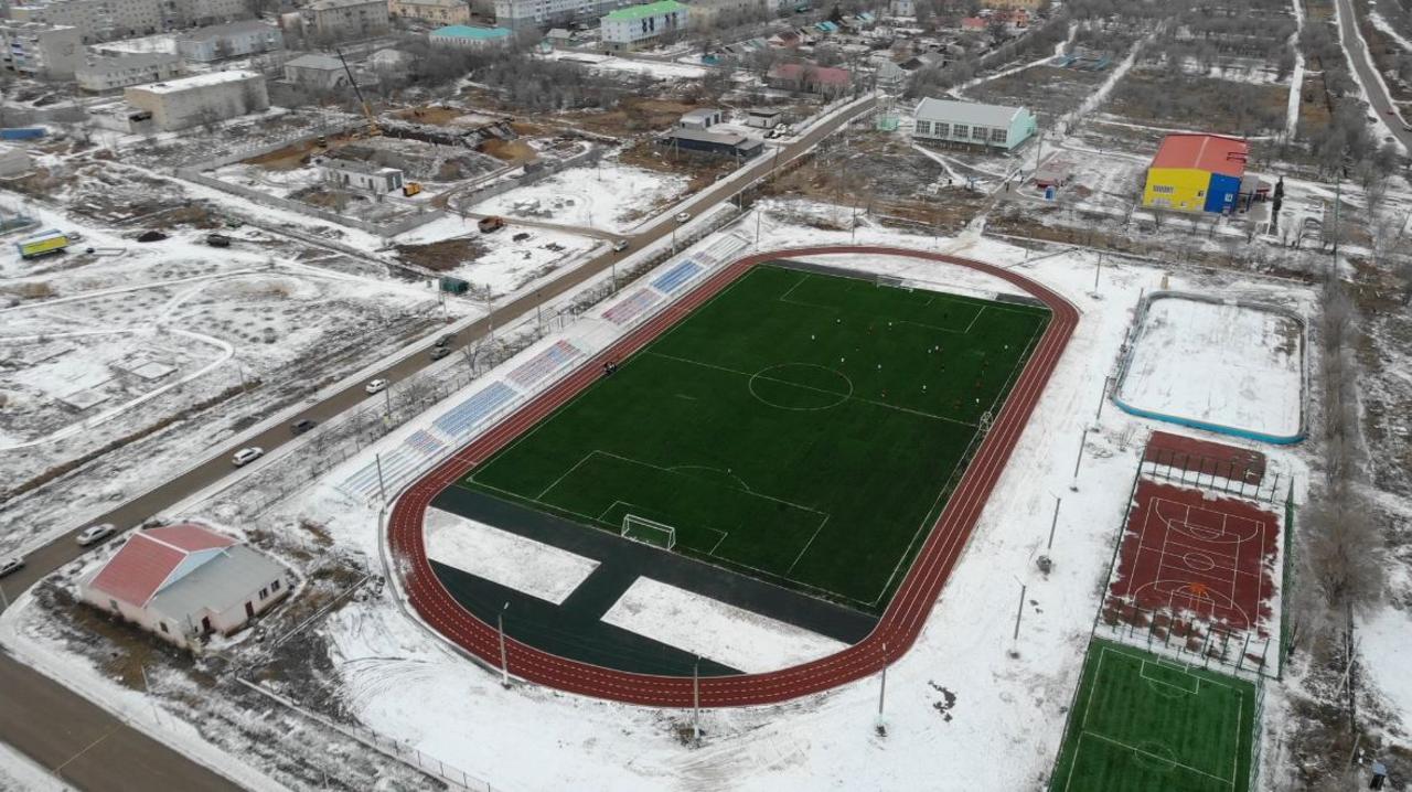 Алғада орталық стадион толық жаңартылып, пайдалануға берілді