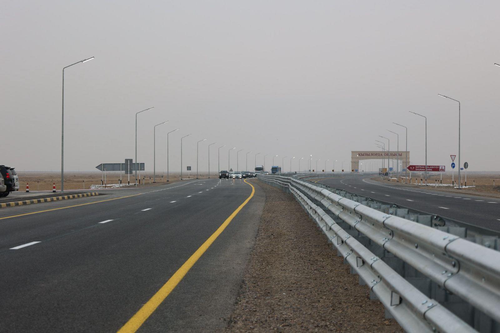 ТҮРКІСТАН: М-32 «САМАРА – ШЫМКЕНТ» АВТОЖОЛЫНДАҒЫ БҰРЫЛЫС АЛАҢЫ КҮРДЕЛІ ЖӨНДЕУДЕН ӨТІП, ПАЙДАЛАНУҒА БЕРІЛДІ