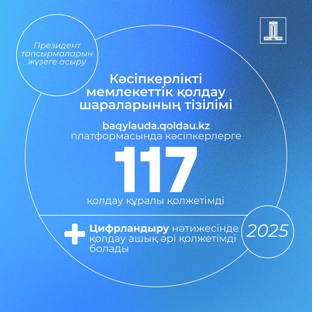 Президенттің ШОБ-ты қолдау жөніндегі тапсырмасын жүзеге асыру: әрбір бесінші қазақстандық бизнес саласында жұмыс істейді