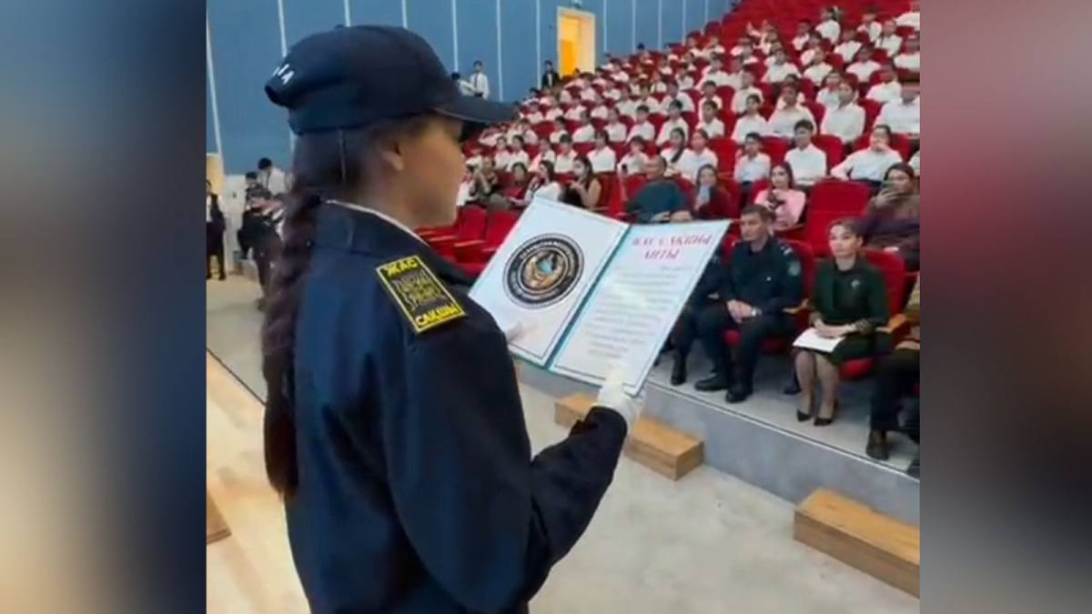 Жамбыл облысында "Жас сақшы" сыныбының оқушылары ант қабылдады