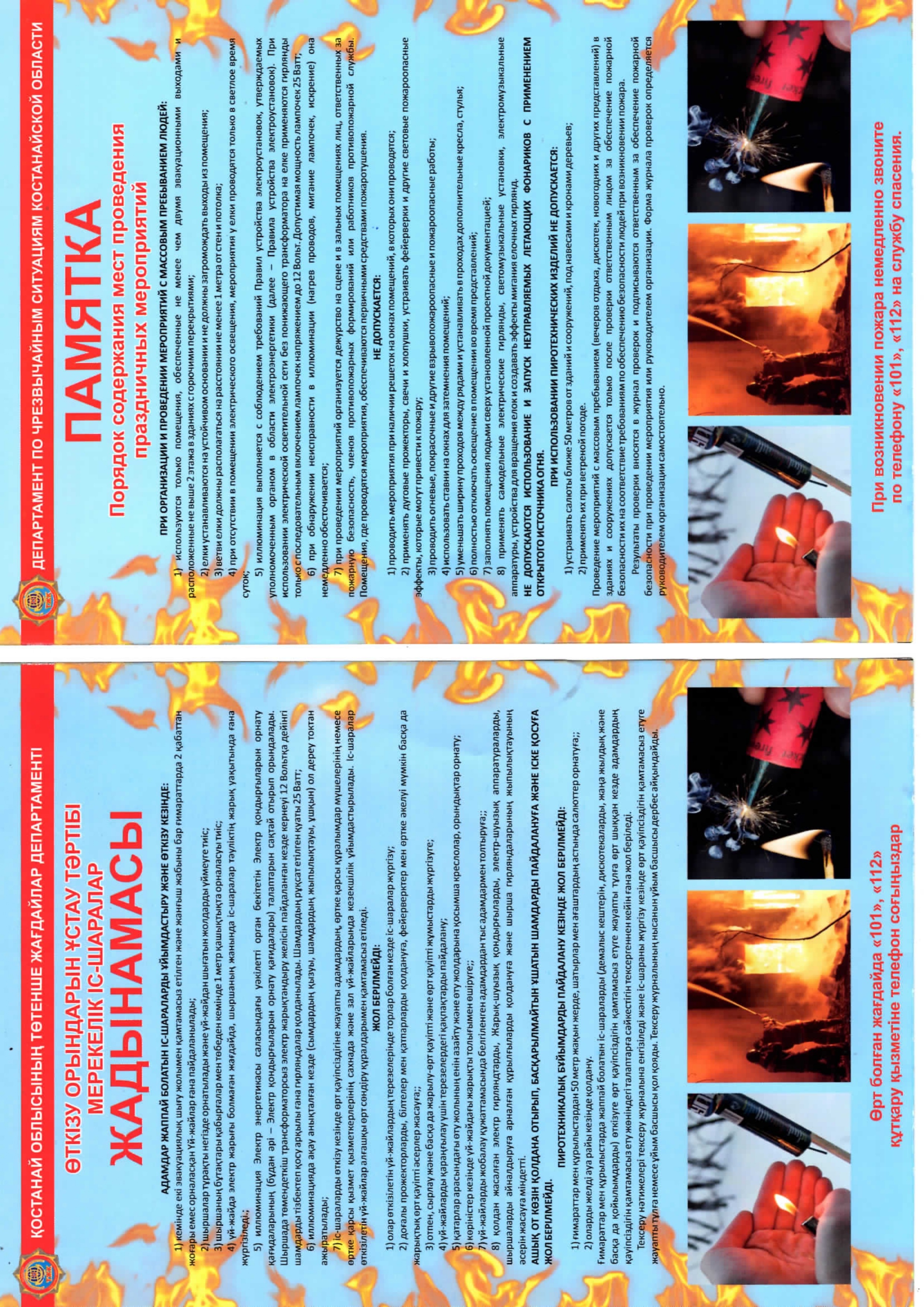 Информация по профилактике и предотвращению чрезвычайных ситуаций в период празднования Нового года