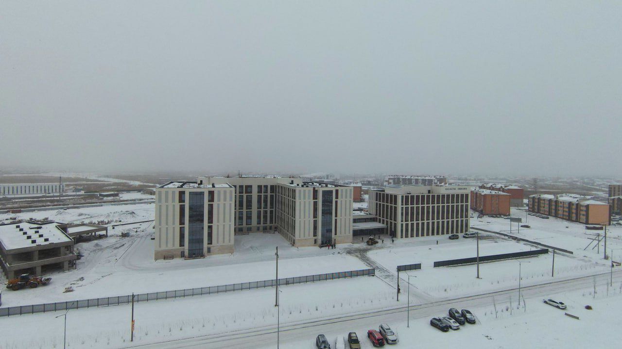 Қосшы қаласында тәулігіне 1000 адам қабылдайтын емхананың құрылысы аяқталуға жақын