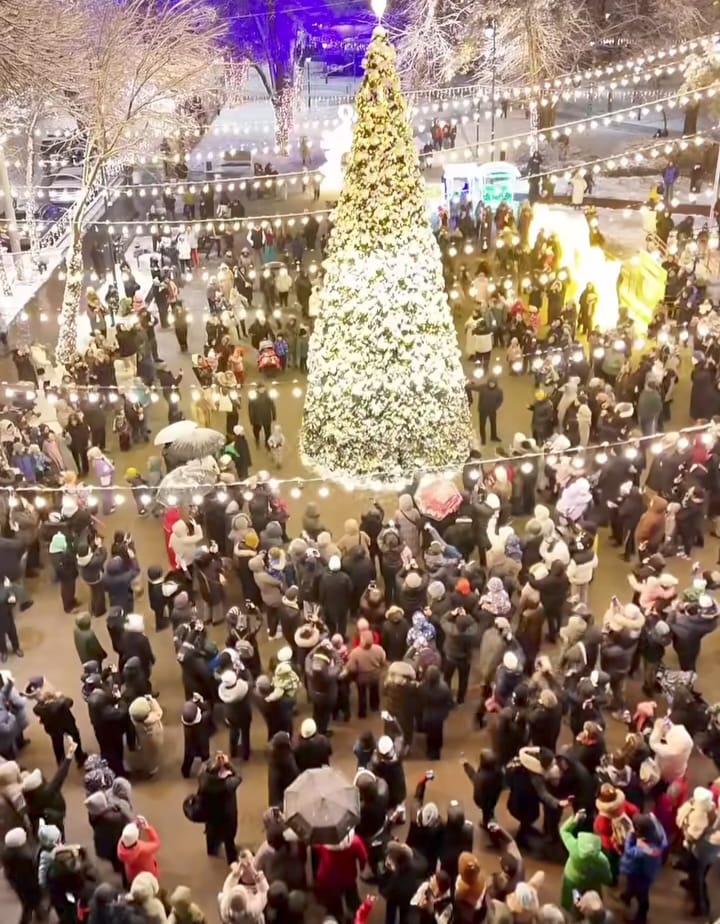 Главная ёлка района зажгла свои огни