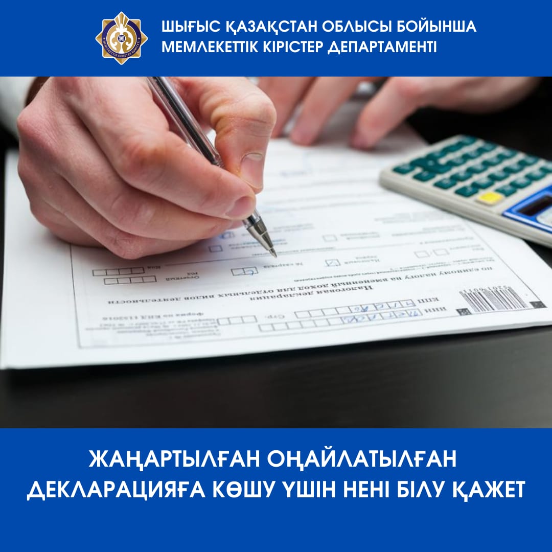 Жаңартылғаг оңайлатылған декларацияға көшу үшін нені білу қажет