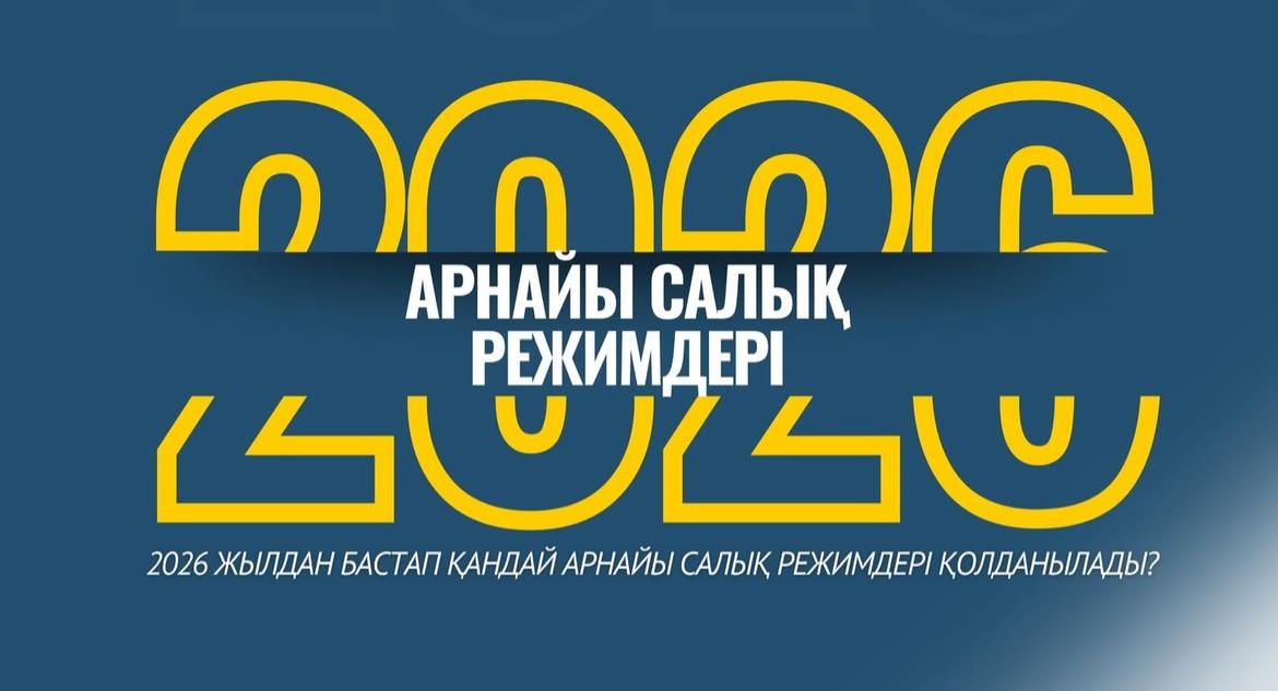 2026 жылы қолданылатын арнайы салықтық режимдер