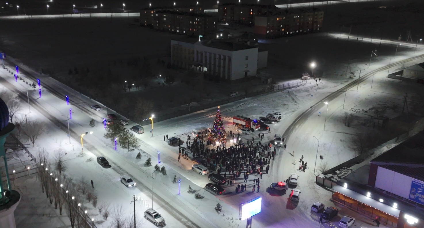 В Алге зажглись огни главной новогодней ёлки