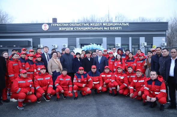 ТҮРКІСТАНДА №2 ЖЕДЕЛ МЕДИЦИНАЛЫҚ ЖӘРДЕМ БЕКЕТІ ПАЙДАЛАНУҒА БЕРІЛДІ